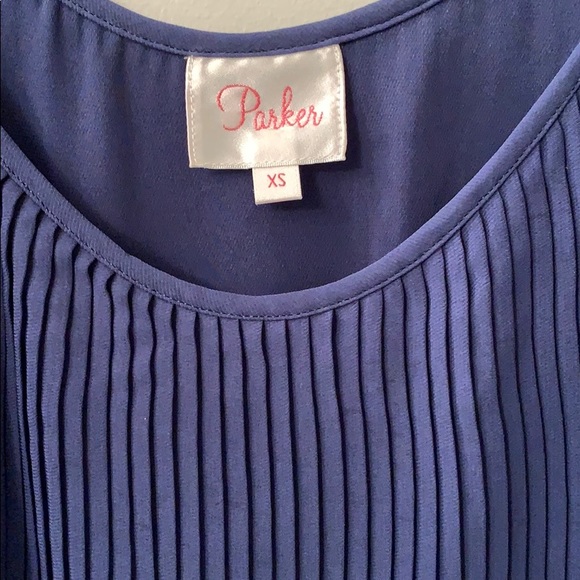 Parker navy accordion mini dress - Picture 2 of 5
